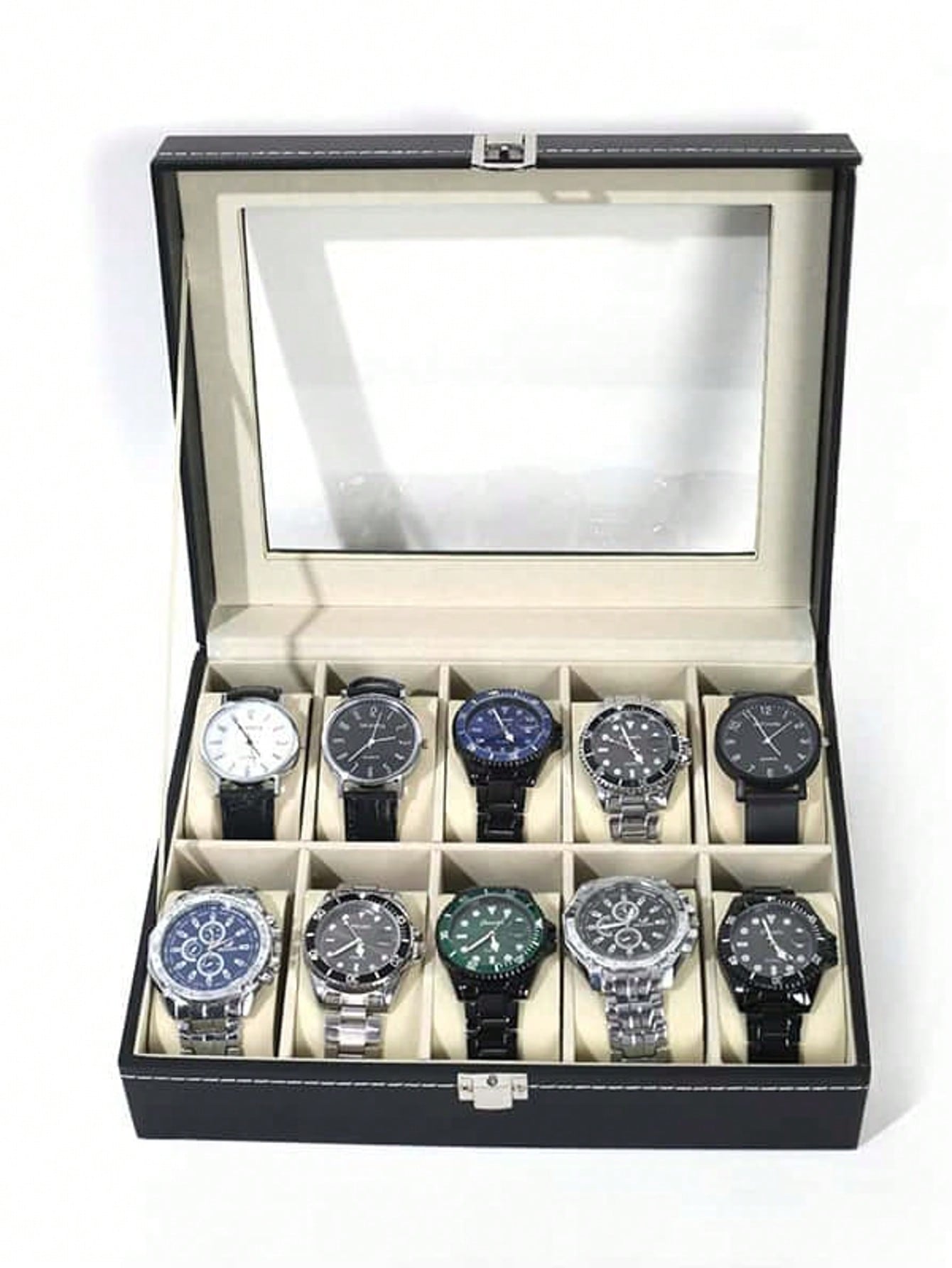 Caja de Relojes de Cuero con C - Watch Display Box reseña y precio