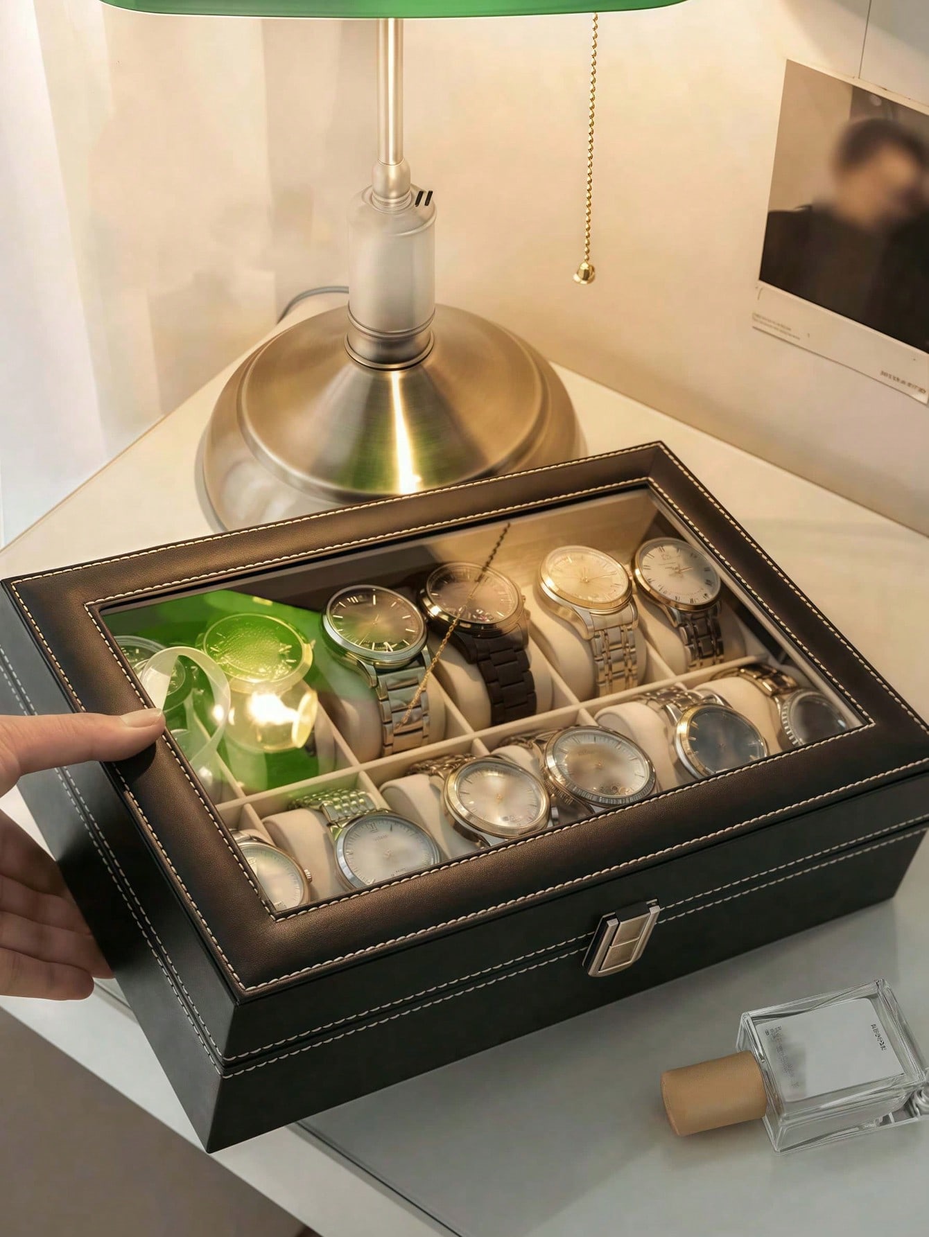 Caja de Relojes de Cuero con C - Watch Display Box reseña y precio